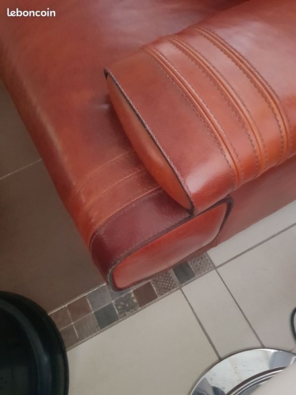 Canapé cuir et fauteuil (image 3)