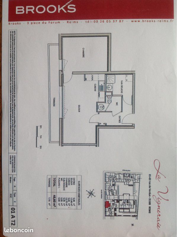 Appartement 2 pièces 47 m² · à Reims · 46,9 m² · 139 900 €