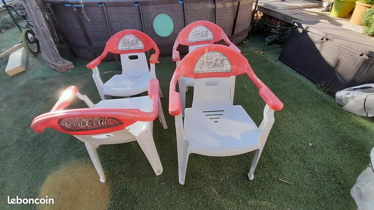 Chaise de jardin coca cola vintage (image 1)