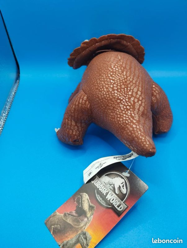 Peluche Doudou Tricératops Jurassic Park Dakin 1992 Amblin - Ancien Jouet Vintage En Très Bon état