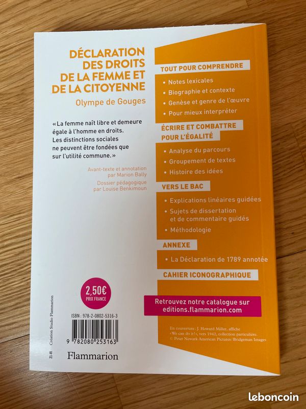 Déclaration des droits de la femme et de la citoyenne, Olympe de Gouges (image 3)