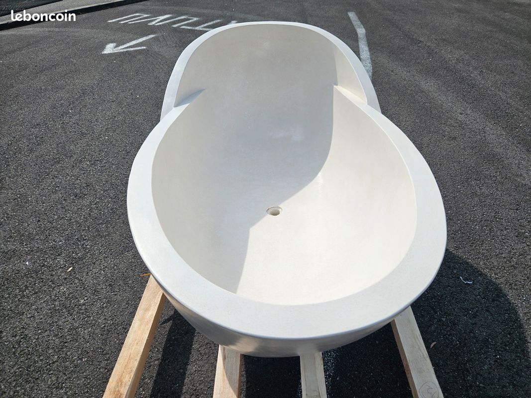 ❤️ Baignoire îlot en pierre massive – création moderne, introuvable dans le commerce (image 4)
