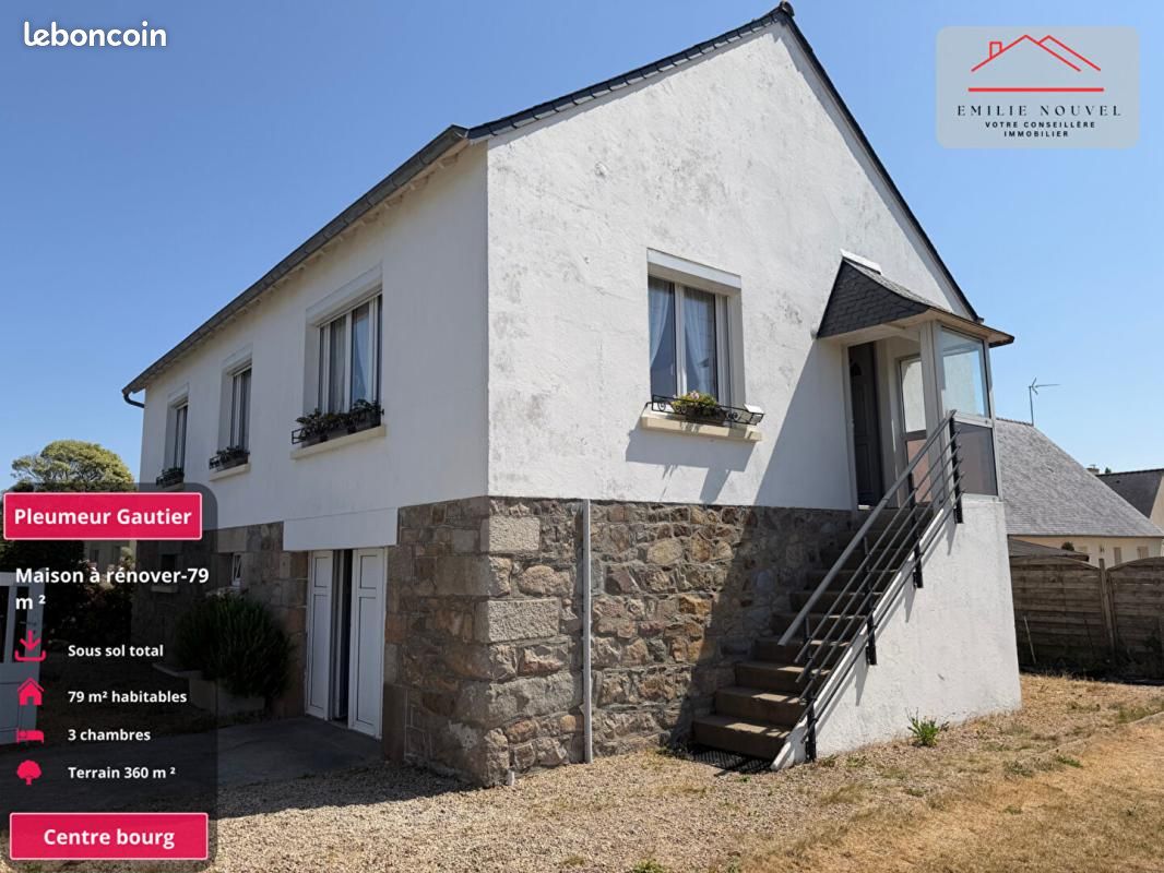 Maison 4 pièces 79 m² · à Pleumeur-Gautier · 79 m² · 146 990 €