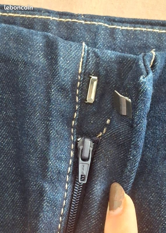 Jupe crayon vintage en jean Taille haute (image 5)