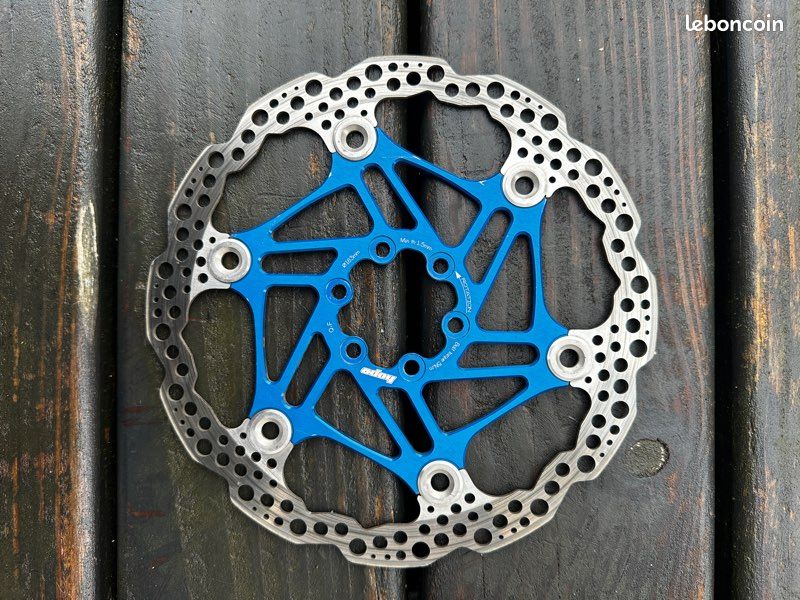 Galfer Disque de Frein - Wave - VTT | Floating | 6 Trous - 203 mm | bleu