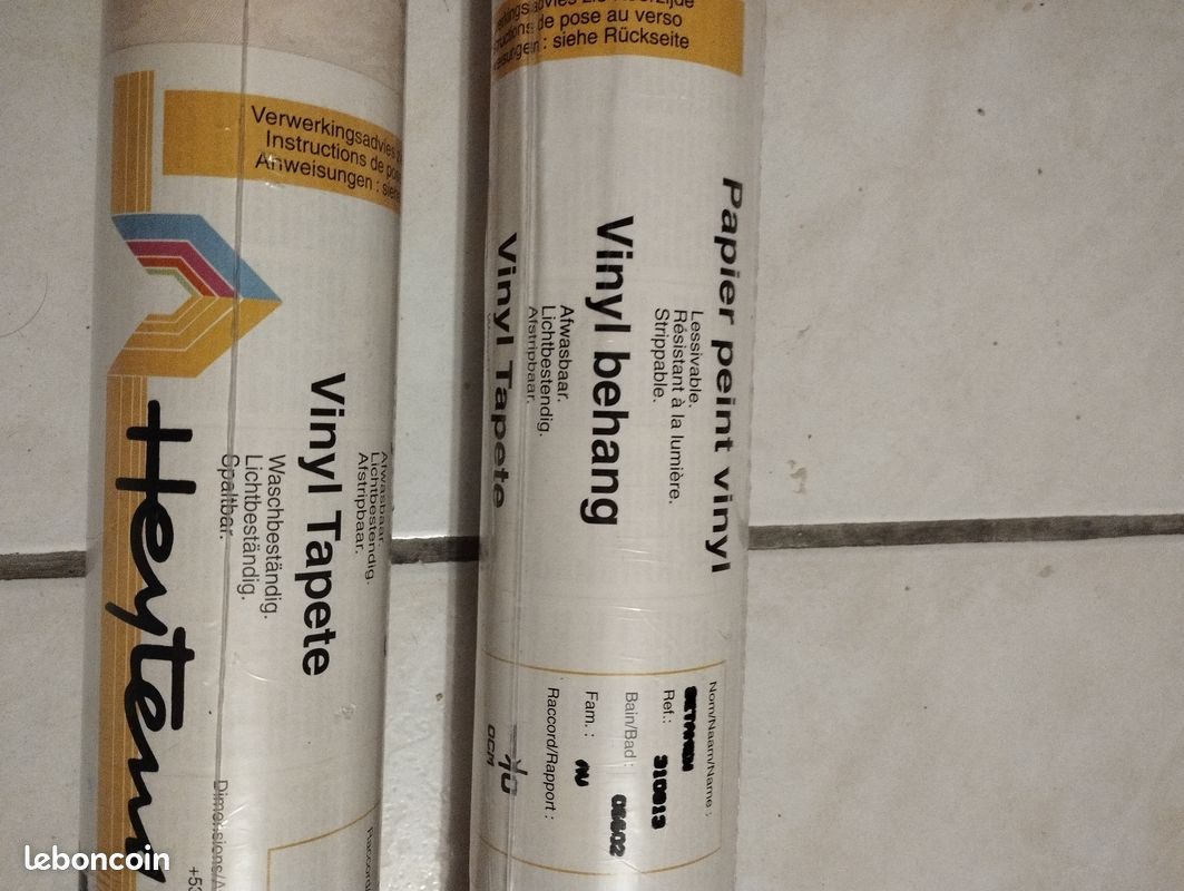 PAPIER PEINT VINYLE 3 rouleaux (image 1)