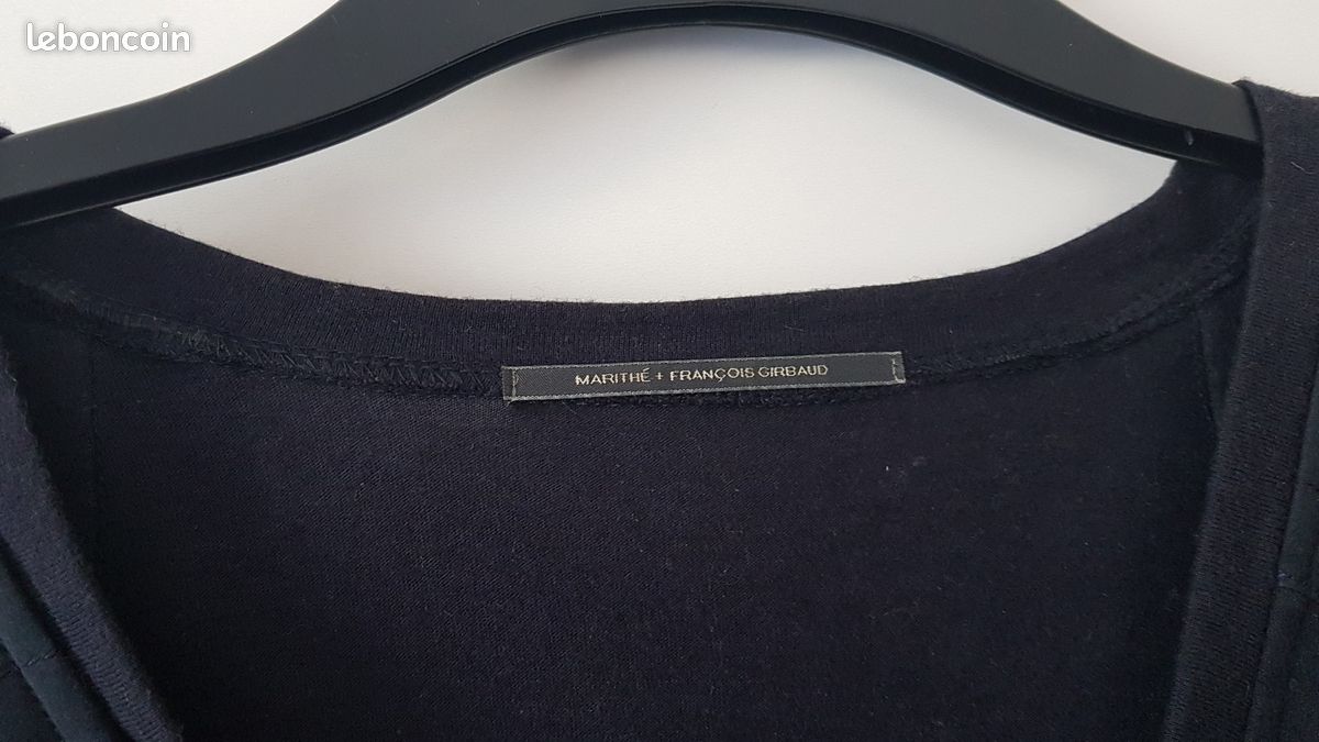 Robe Bleu Nuit Marithé François Girbaud - Style Destructuré Avec Jupon Résille - Taille XL - Occasion Très Bon état