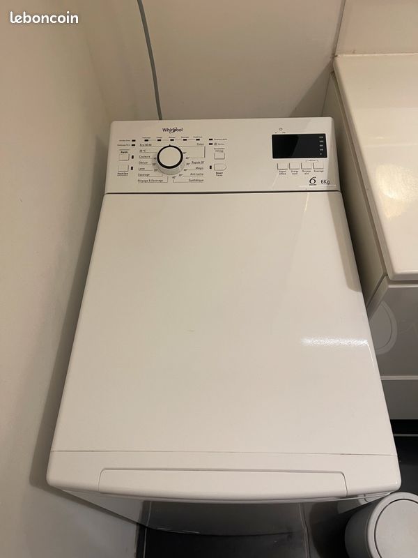 Lave-linge top WHIRLPOOL TDLR6248FR/N - Très bon état (image 1)