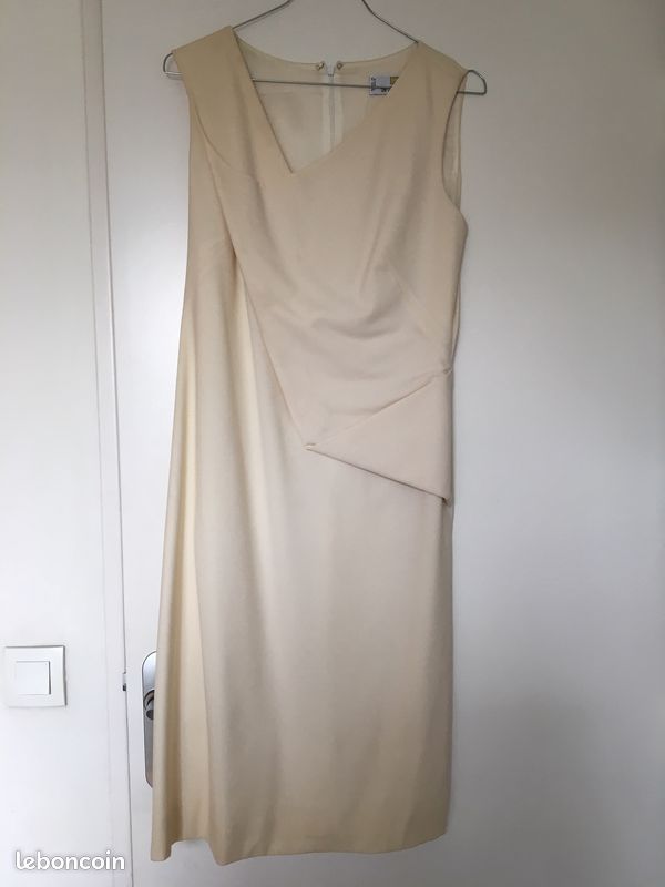 Robe GIVENCHY COUTURE drapée droite T38 NEUVE vintage années 90 (image 1)