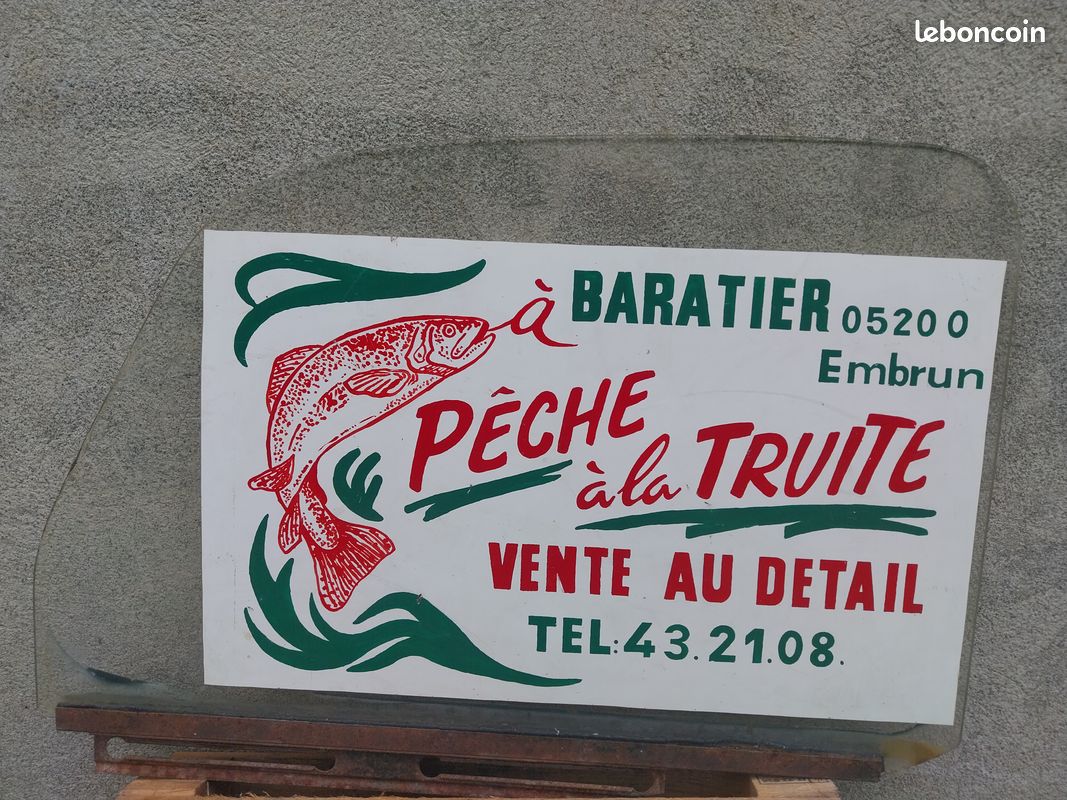 Enseigne Publicitaire Vintage Fish Whacker - Ancienne - Déco Rétro