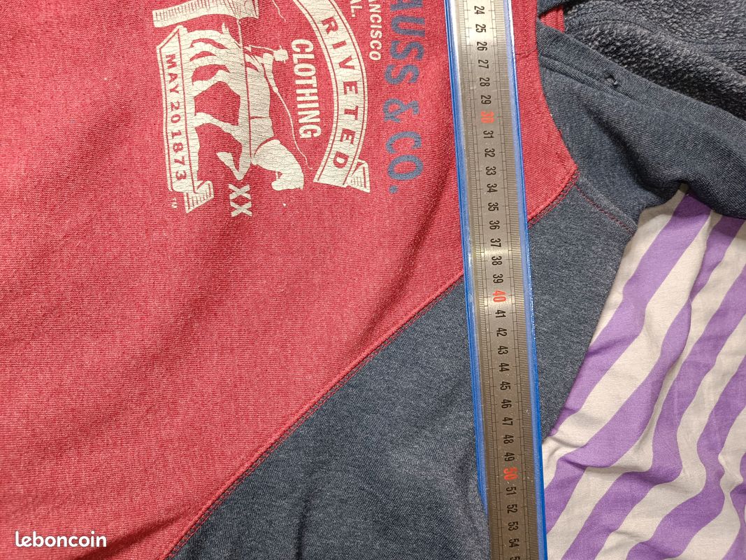 Pull levis gris et rouge 12 ans 152 cm - Vêtements