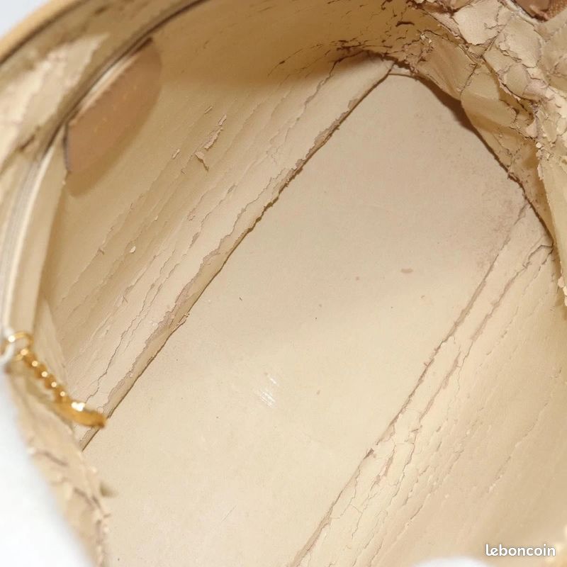 Sac à main GUCCI Bamboo en cuir 2-Way Beige Or 000-3780-0290 FM28 (image 18)