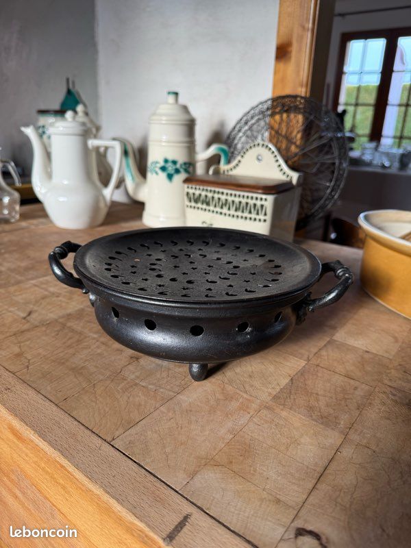 Ancien chauffe plats jura vintage sans cable motif fleurs dans vase - Électroménager
