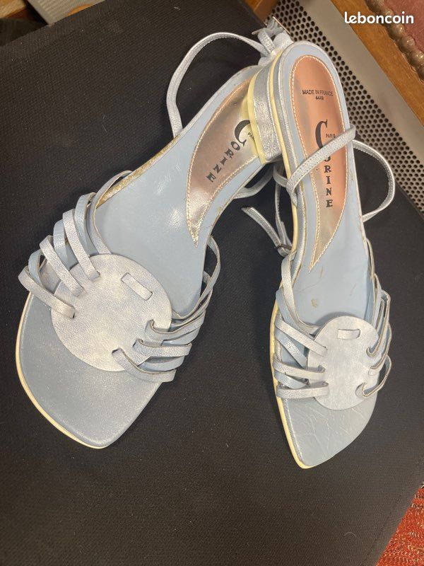 Sandales en cuir femme bleu taille 38 marque Andre neuf (image 2)