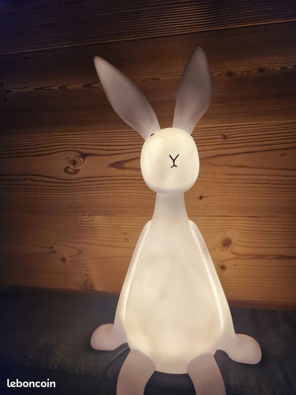 Lampe lapin - grès, blanc - JOME