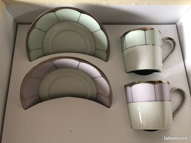 Coffret Haviland " Barbara Barry " 2 tasses & 2 sous-tasses (image 2)