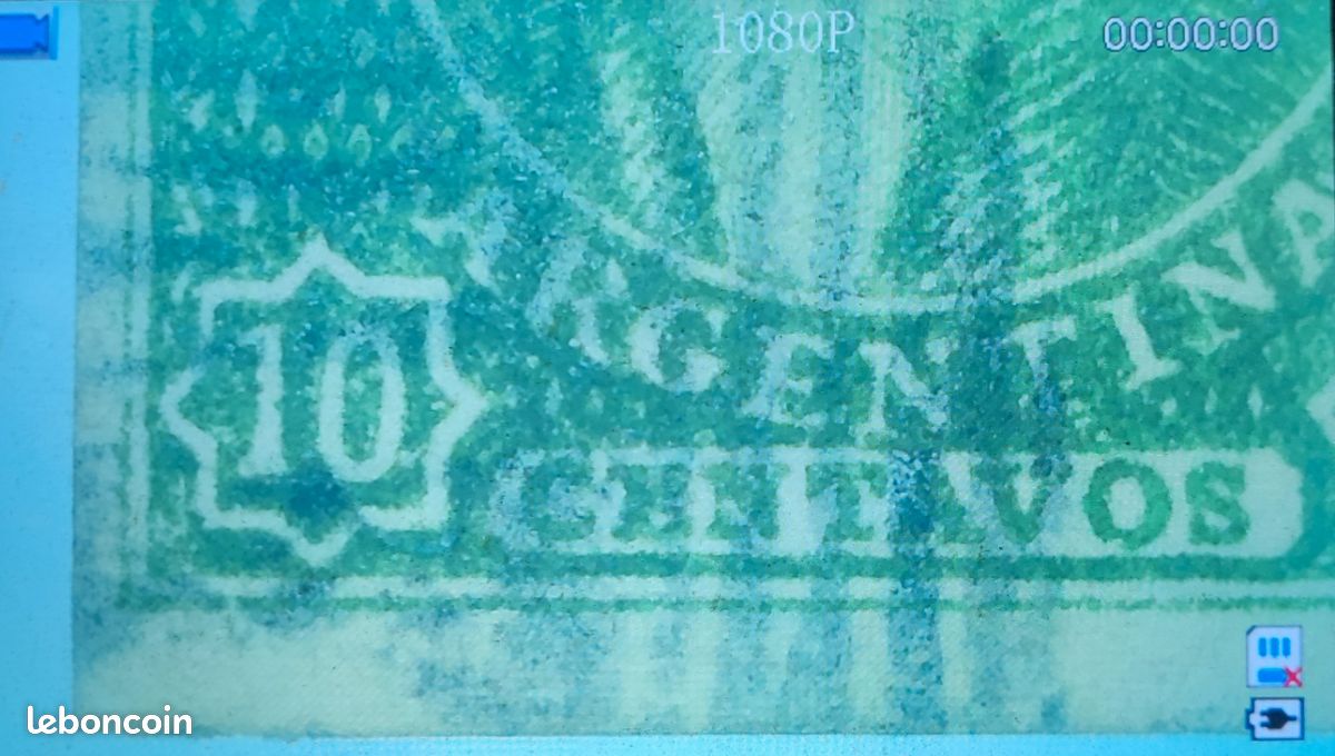 Rare Timbre 1864 Rivadavia Argentine 10c, grosse cote (image 7)