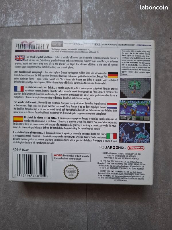 Jeu Final Fantasy V Version Japonaise (JAP) - SNES - Complet Et En Bon état