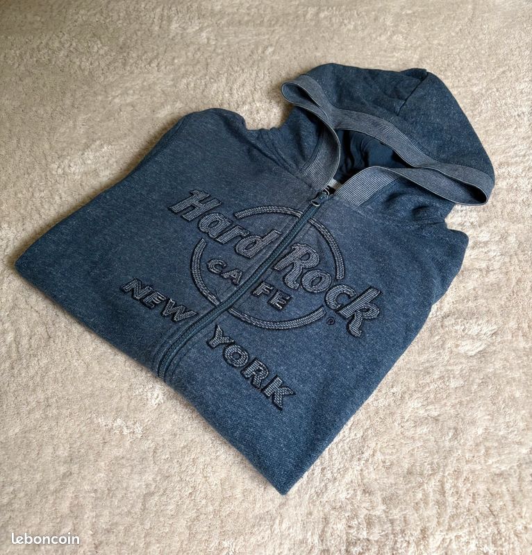 Pull Hoodie Hard Rock Cafe Taille M - Gris, Unisexe, Occasion Très Bon état