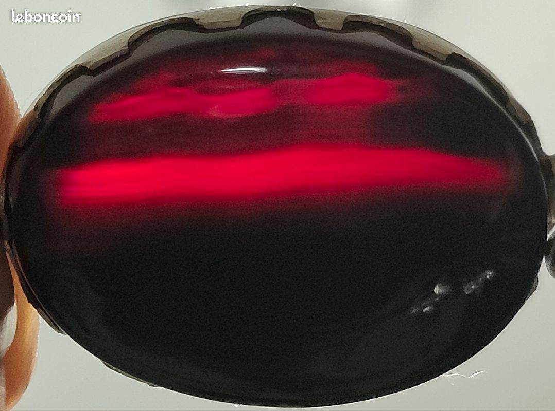 36.95 GR très beau bracelet argent grosse AQEEQ agate (image 5)