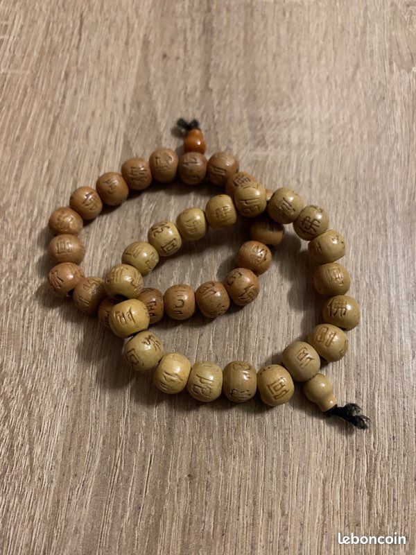 Lot 2 bracelets élastiques en bois (image 1)
