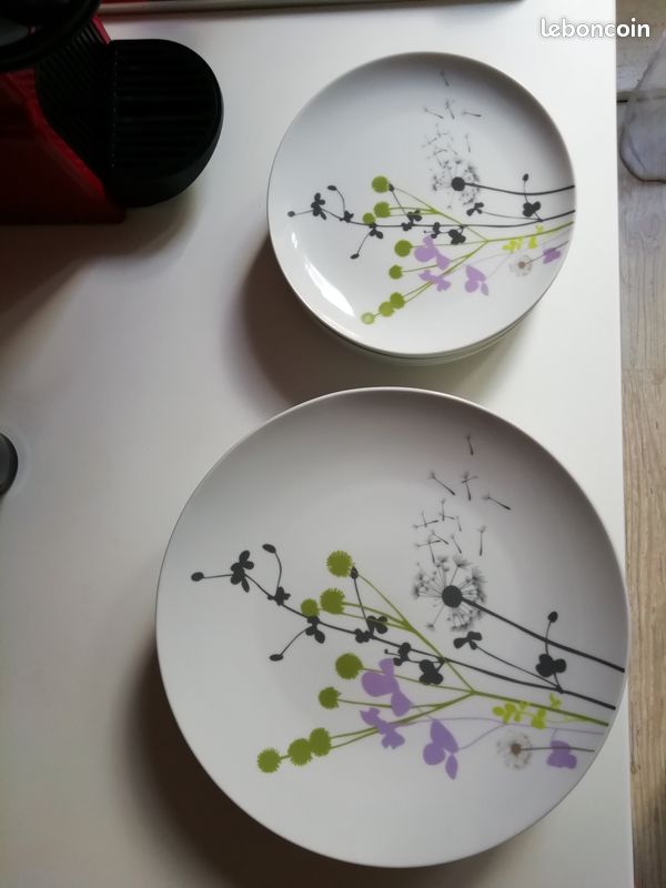 Lot de 12 assiettes Monoprix (6 assiettes plates, 6 assiettes à dessert) (image 2)