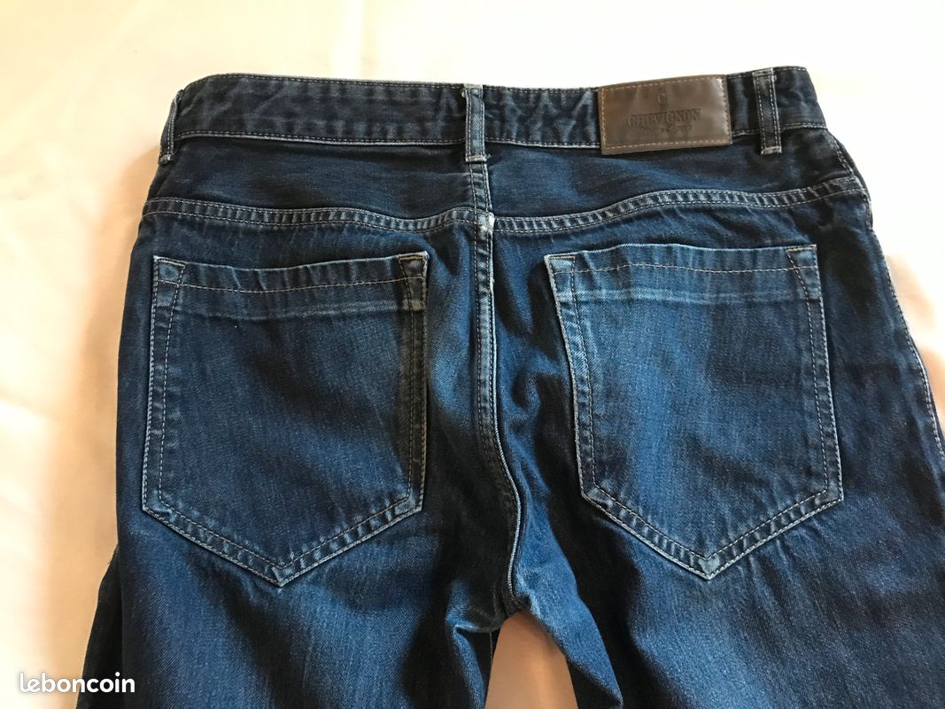 Pantalon jeans marine - C by Chevignon - t.38 - troué (image 5)