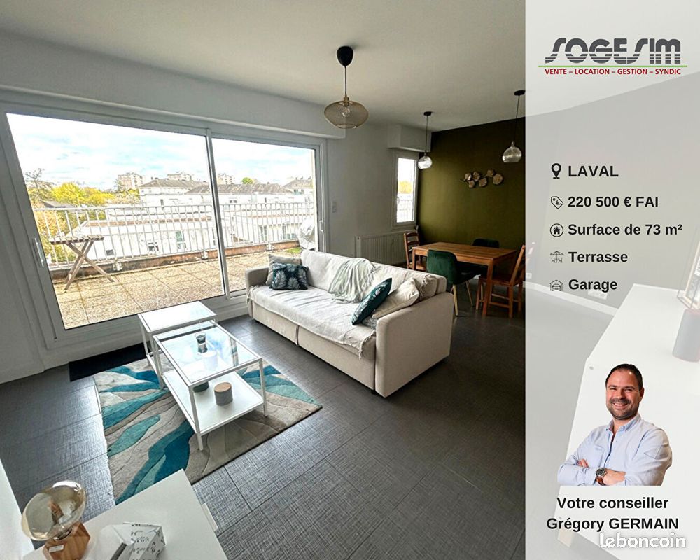 Appartement 4 pièces 73 m² · à Laval · 73 m² · 220 500 €