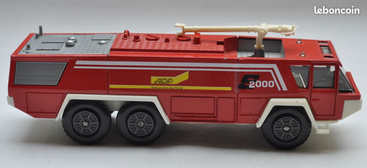 Camion De Pompiers Miniature Solido 3107 - Échelle 1/50 - Lance à Mousse - Occasion, Boîte Abîmée