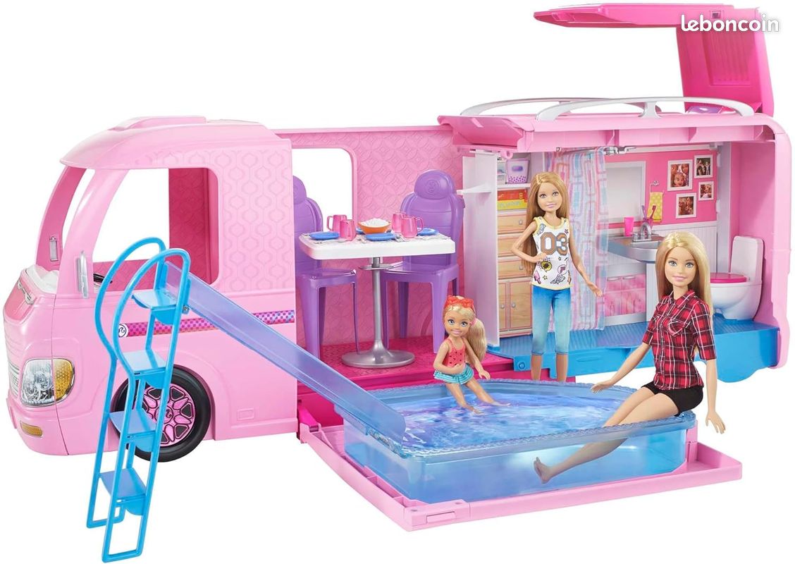 Jouet Grand Camping Car Barbie Maison De Poupee BARBIE Le Camping