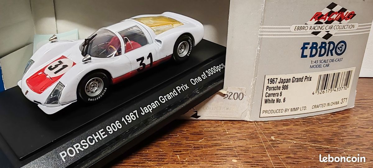 Porsche 906 Carrera 6 GP Japon 1967 #31 Ebbro 1/43 - Modélisme