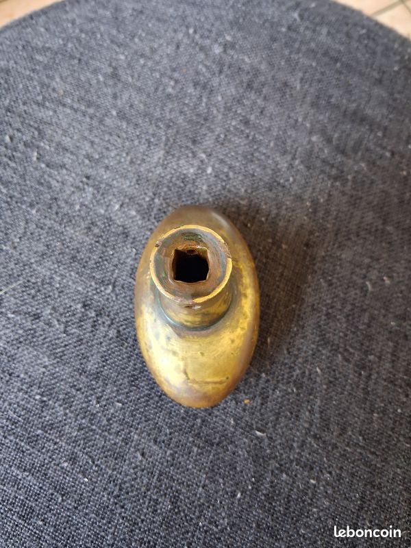 1 poignée de porte forme olive en bronze - années 20/30 (image 5)