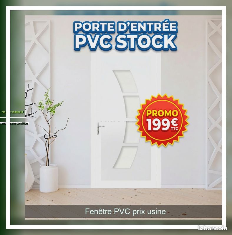 Porte d'entrée PVC stock (image 1)