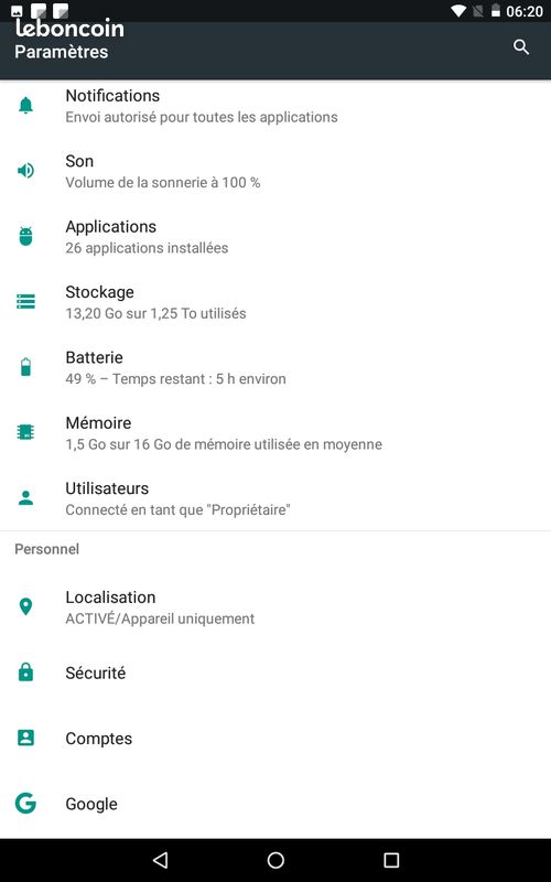 Tablette mediatek android 12 taille 10pouce 16g de ram et 1.5tb de memoir tre repide (image 2)