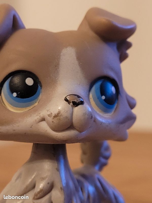 LITTLEST PET SHOP #67 Grey Collie Dog / LPS Toy EUR 36,68 - FR