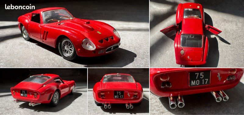 FERRARI 348 TS 1989-1995 Rouge 1/18 Maisto Super état Cadeau ELF ed.limited EUR 33,00 - FR
