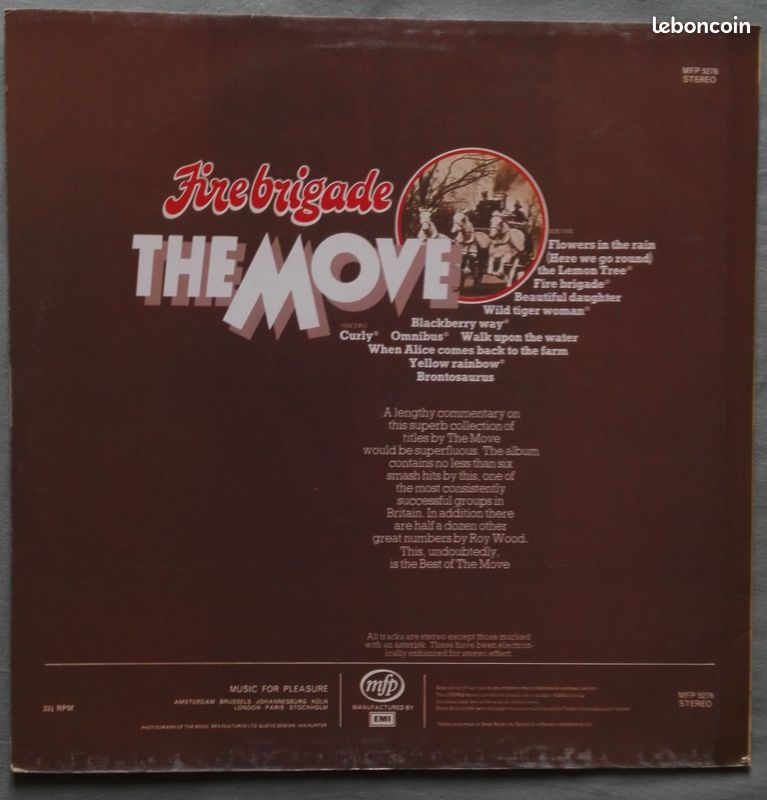 THE MOVE - Fire Brigade 33t Pays-Bas 1972 (image 3)