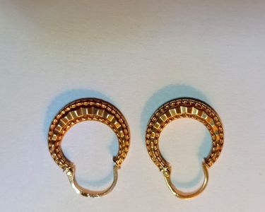 Boucle D'oreille Ancienne Or, Perle Et Diamant - Signée Lucien Baszanger Genève - Avec Son écrin D'origine