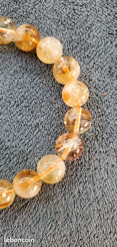 Bracelet citrine 10 mm (image 4)