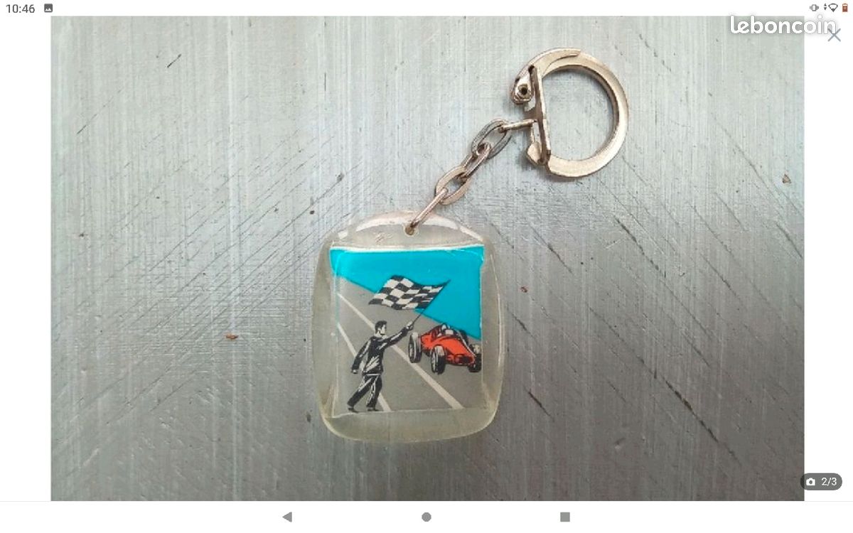 PORTE CLÉ ANCIEN Vintage Crystaux Porcelaine Strasbourg Porte clef S72