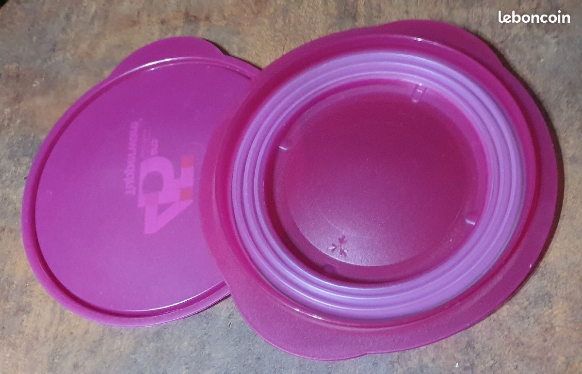 Boite tupperware pliable neuve rose (image 3)