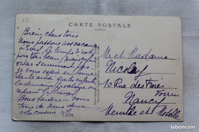 Cpa carte postale ancienne la peche à la crevette - Collection