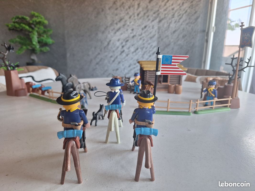 Playmobil Vintage Western Soldat Nordiste Avec épée - Set 3485 B De 1987, Occasion