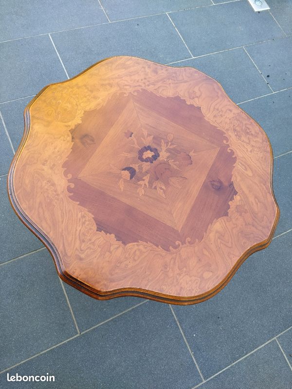 Gueridon dessus marqueterie (image 3)