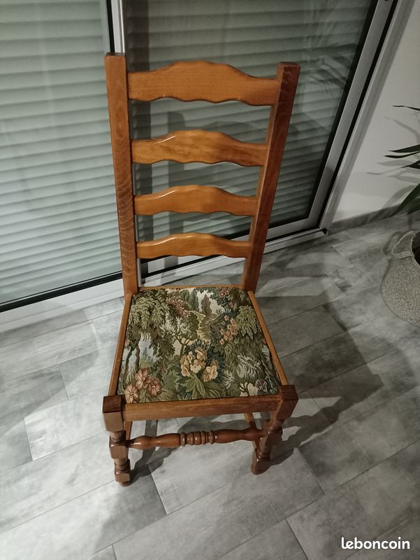Chaise paille en bois chêne claire (image 3)