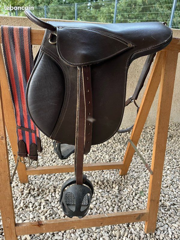 Breastplate Cuir Pour Selle Anglaise Avec Martingale - Poney / Pleine Taille - Neuf