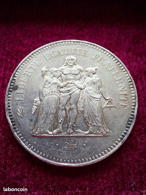 50 Francs Hercule 1976 en argent – pièce française (image 1)
