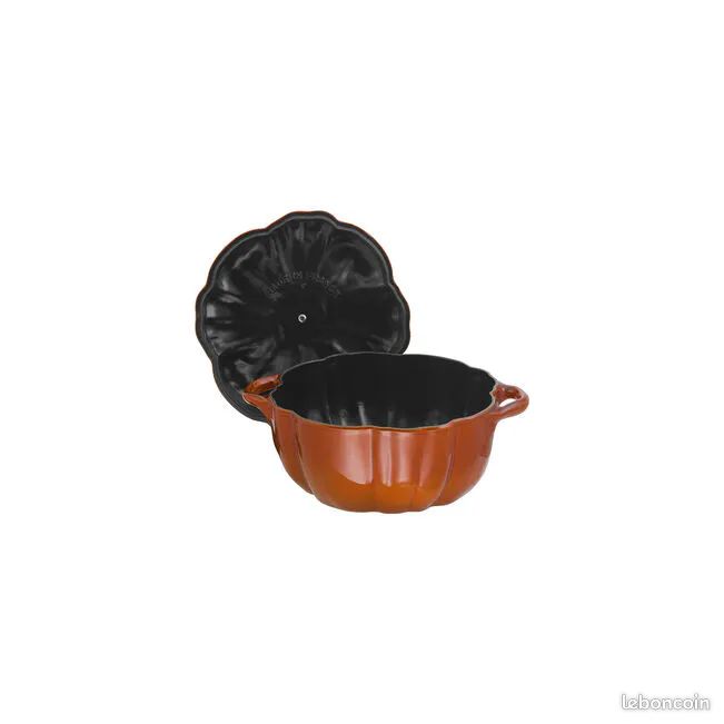 Cocotte Staub Citrouille Fonte 30cm - NEUVE - Art Populaire Français
