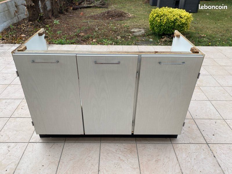Meuble cuisine Formica + évier double vasque (image 1)