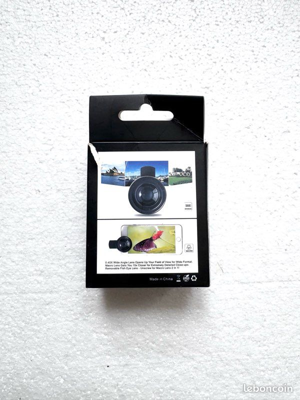 Lots Objectif Telephone Portable universels, 2 en 1 Objectif pour téléphone, Macro 12,5 x, Objectif Grand Angle 0,45x, (image 6)